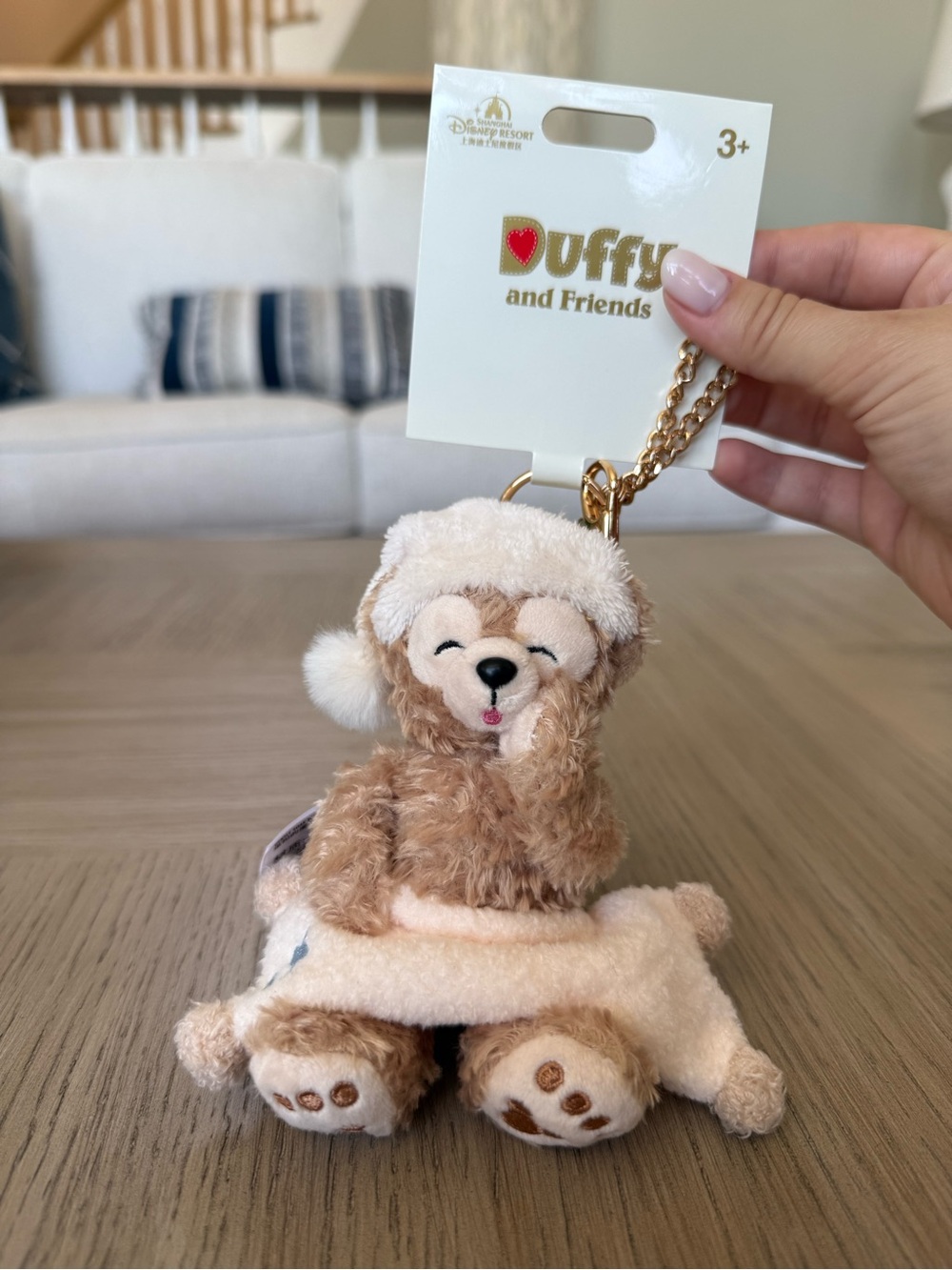 Shanghai Disneyland 2025 Duffy Mickey Bear Sweet Dreams plush keychain NEW W TAG